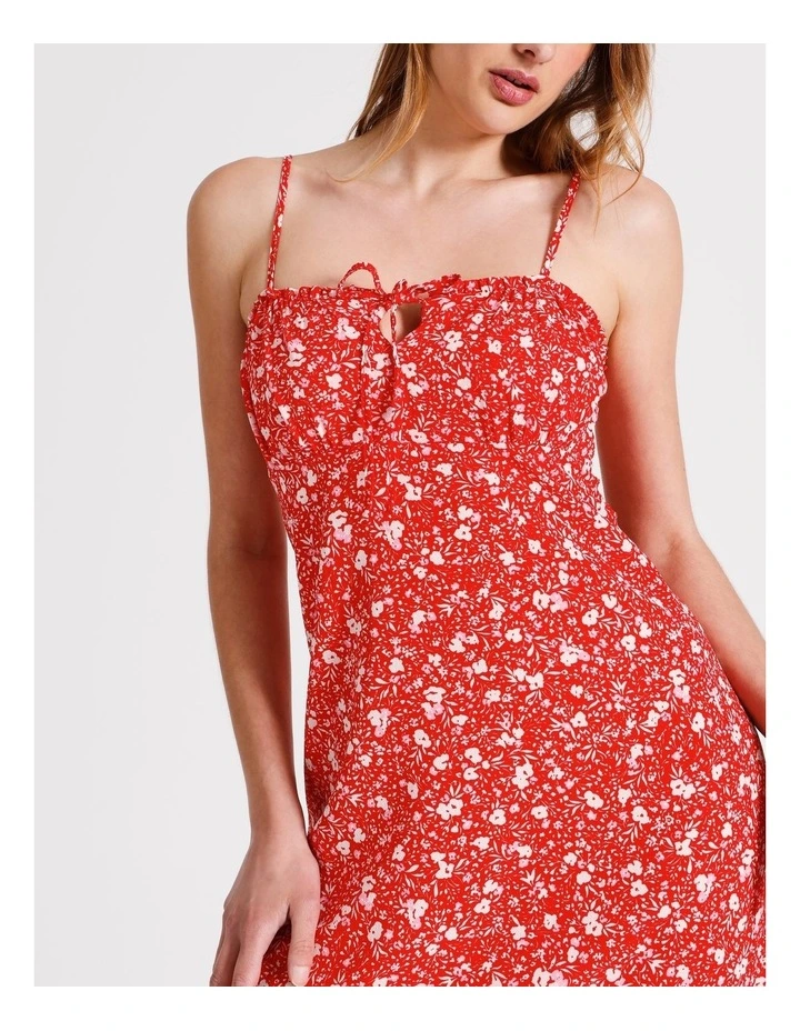 Niva Life Strap Alexa Long Dress in Red image 4