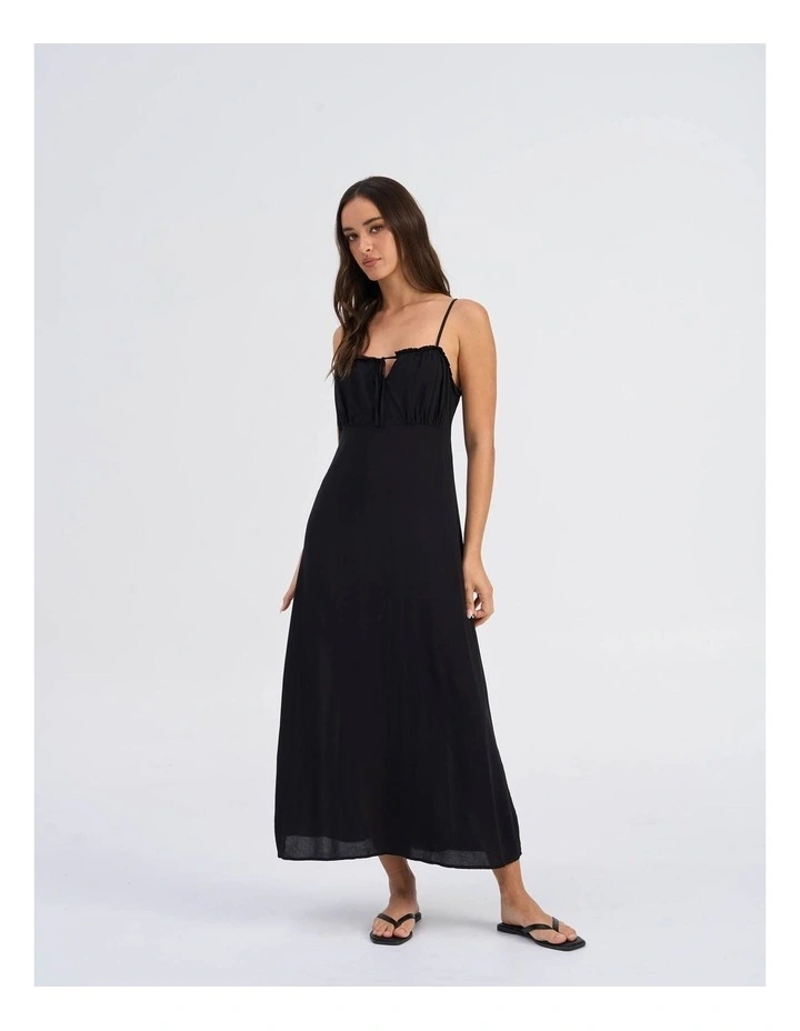 Nelly Life Alexa Printed Midi Dress in Black image 3