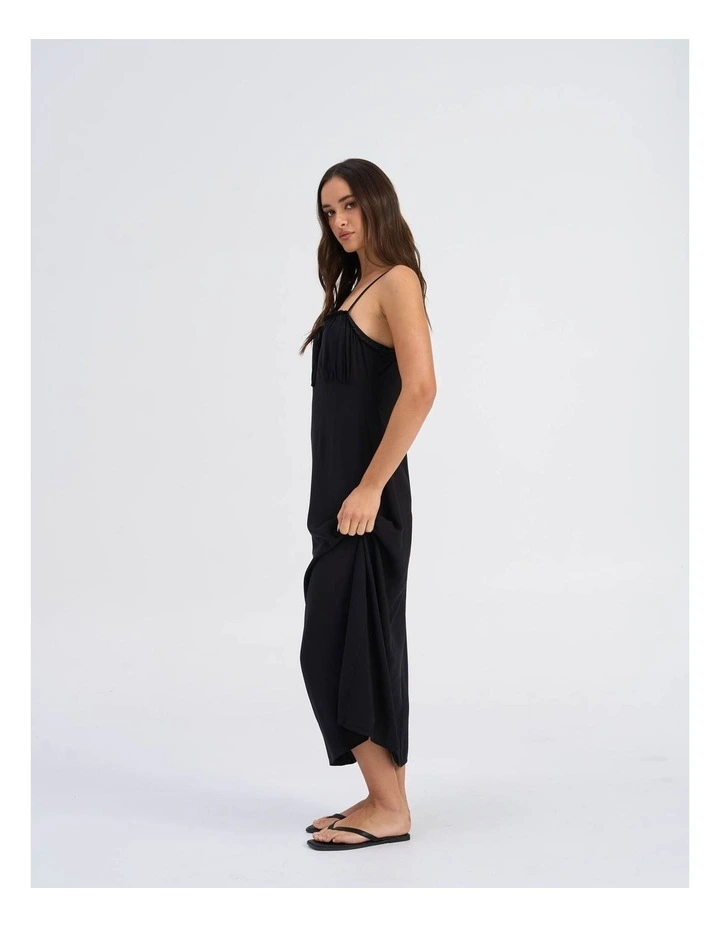 Nelly Life Alexa Printed Midi Dress in Black image 4