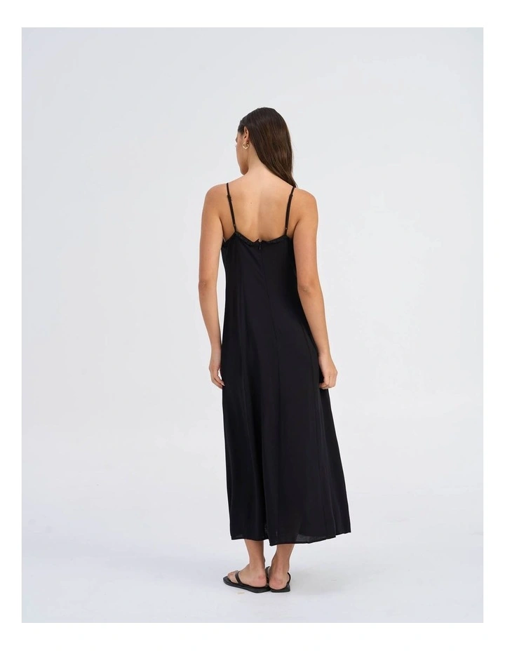 Nelly Life Alexa Printed Midi Dress in Black image 5