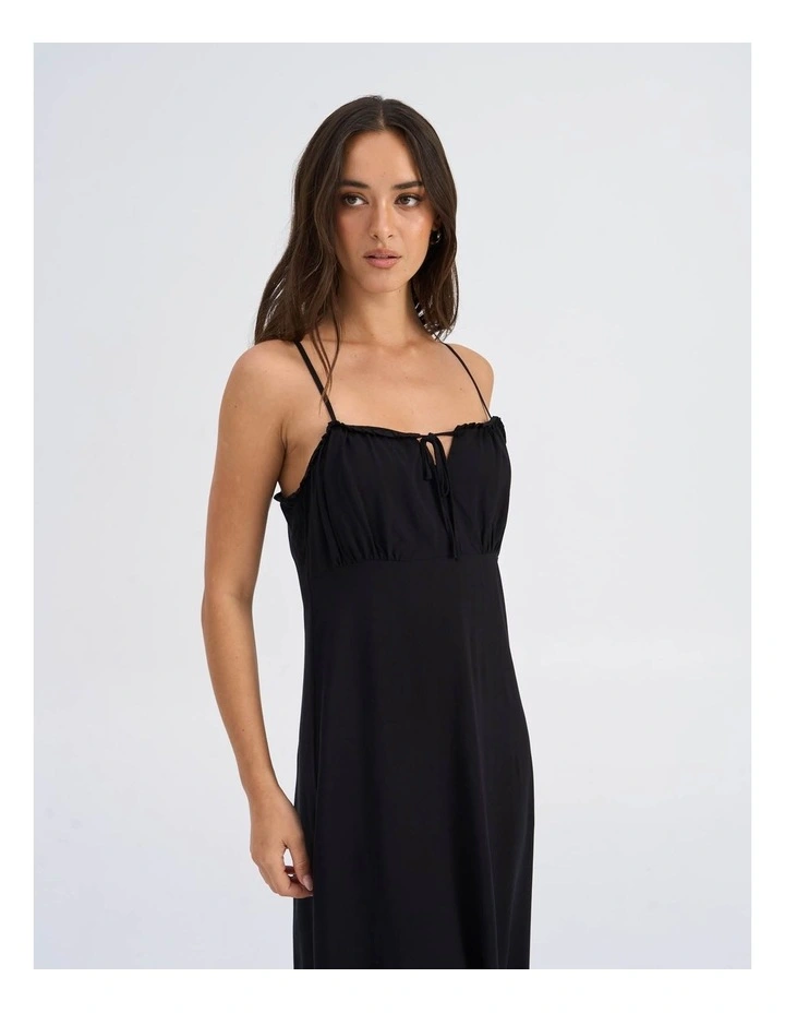 Nelly Life Alexa Printed Midi Dress in Black image 6