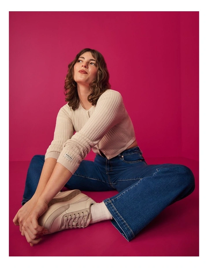 Button Up Knit Top in Milk image 2