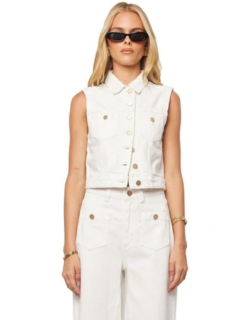Day Tripper Vest in White Gold