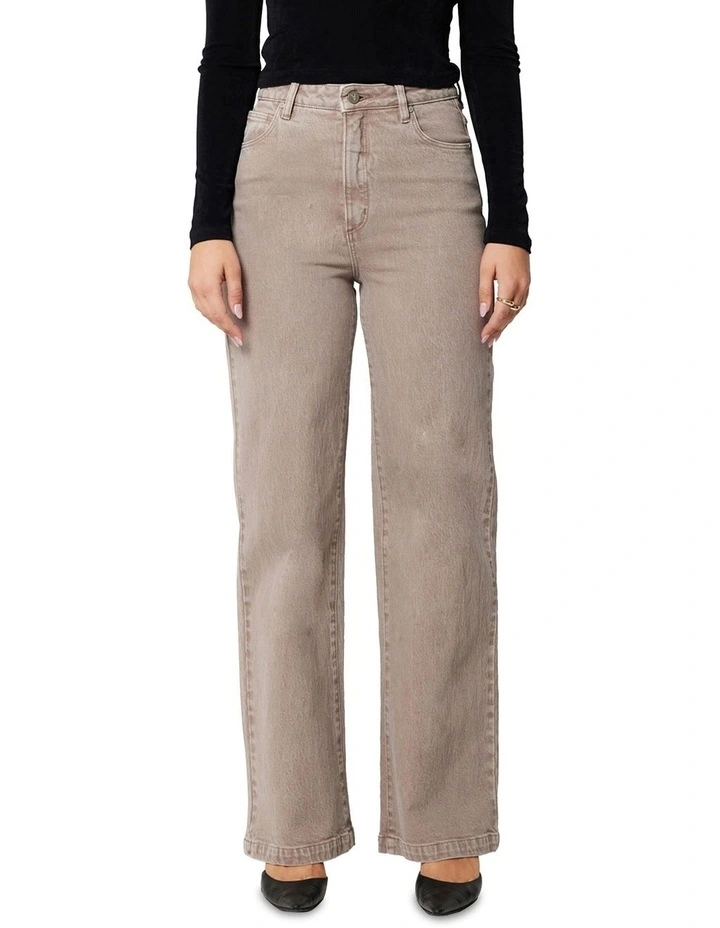 94 High And Wide Jeans in Mushroom image 2