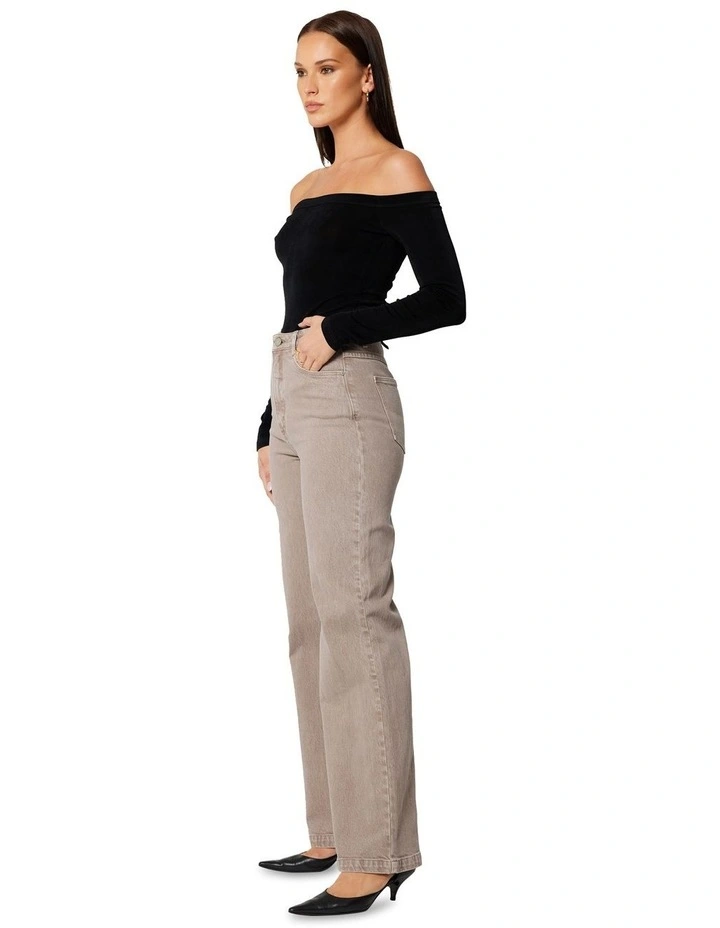 94 High And Wide Jeans in Mushroom image 3