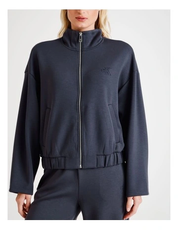Heavy Modal Zip-Through Jacket in Black