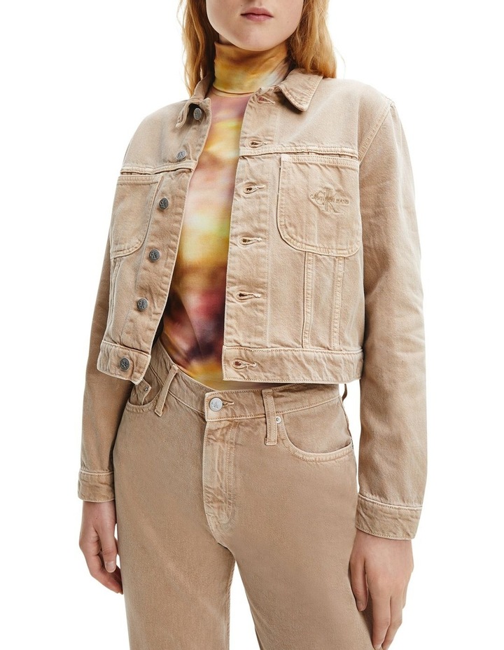 Cropped 90S Denim Jacket Sand