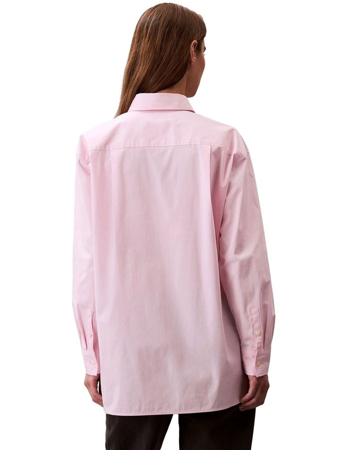 Poplin Relaxed Shirt in Pink image 2