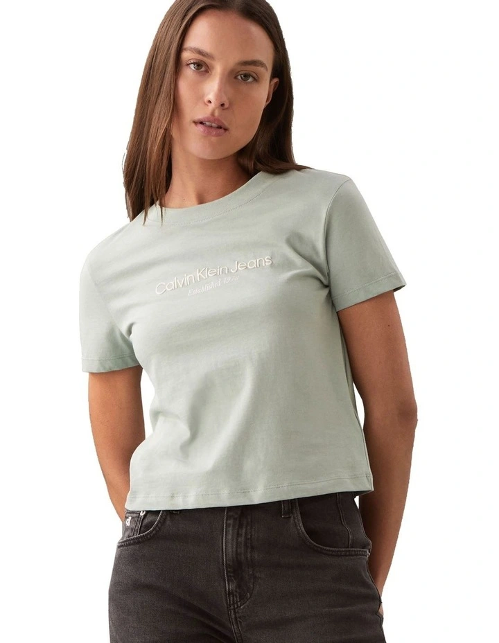 Institutional Graphic Reg Tee in Grey image 1
