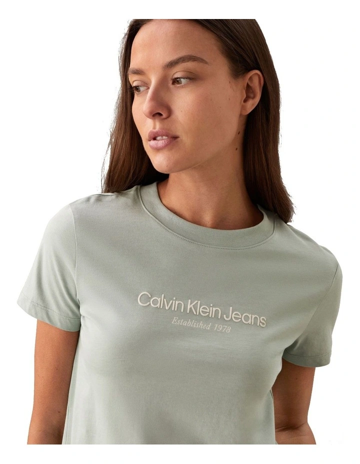 Institutional Graphic Reg Tee in Grey image 4