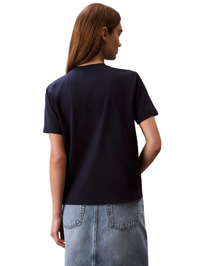 Hero Short Sleeve Classic Monologo Crew Neck Tee in Navy image 2
