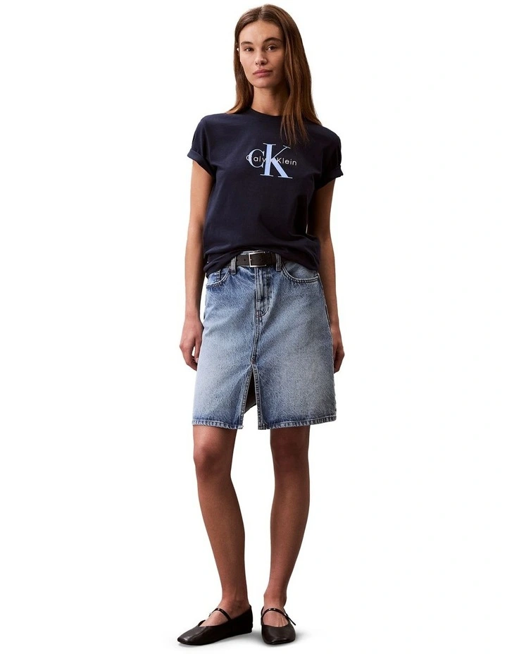 Hero Short Sleeve Classic Monologo Crew Neck Tee in Navy image 4