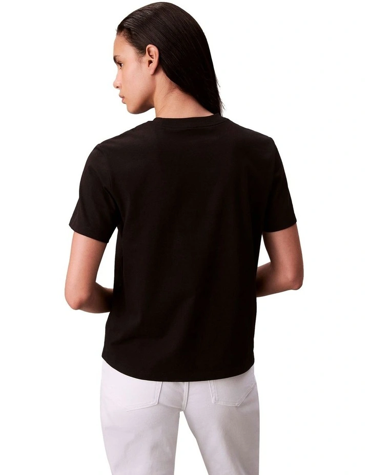 Hero Short Sleeve Classic Monologo Crew Neck Tee in Black image 2