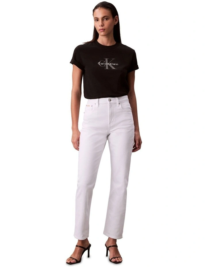 Hero Short Sleeve Classic Monologo Crew Neck Tee in Black image 4
