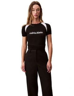 Liquid Shine Sculpt Top in Black