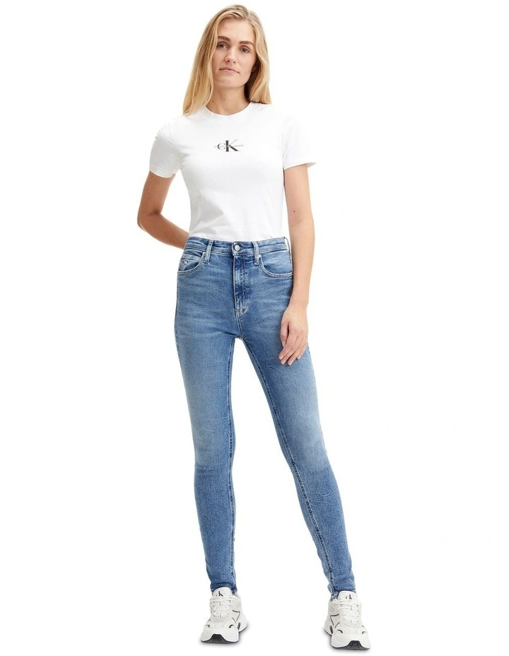 High Rise Skinny Jeans in Blue image 1