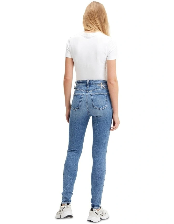 High Rise Skinny Jeans in Blue image 3
