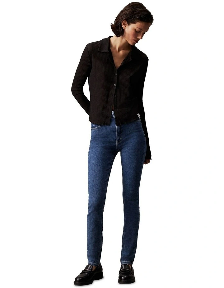 High Rise Skinny jean in Denim Medium image 1