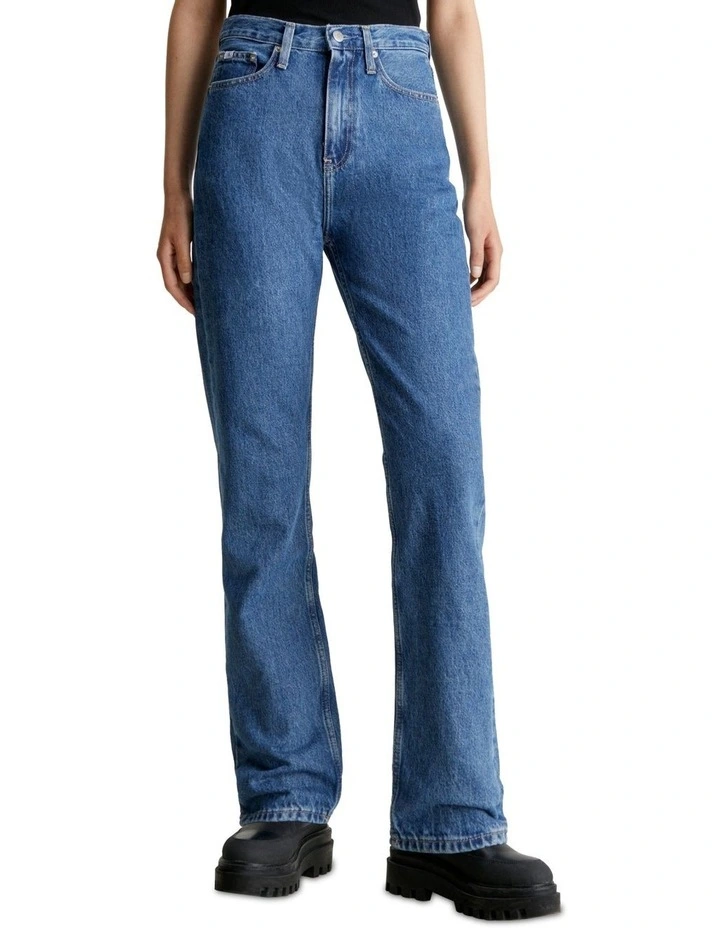 High Rise Straight in Denim Medium image 1