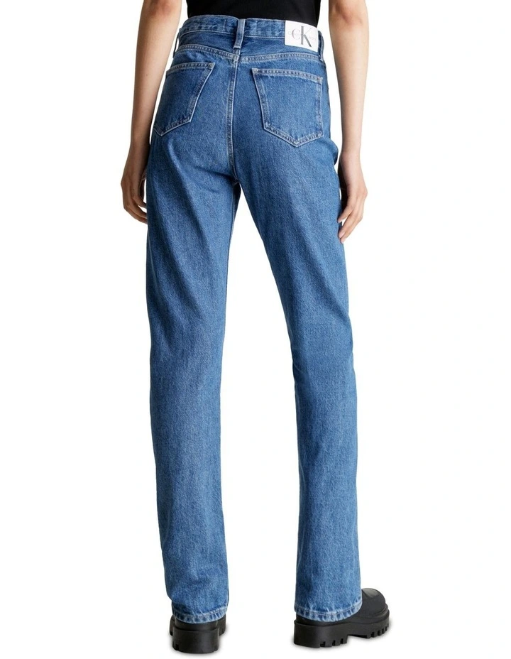 High Rise Straight in Denim Medium image 2