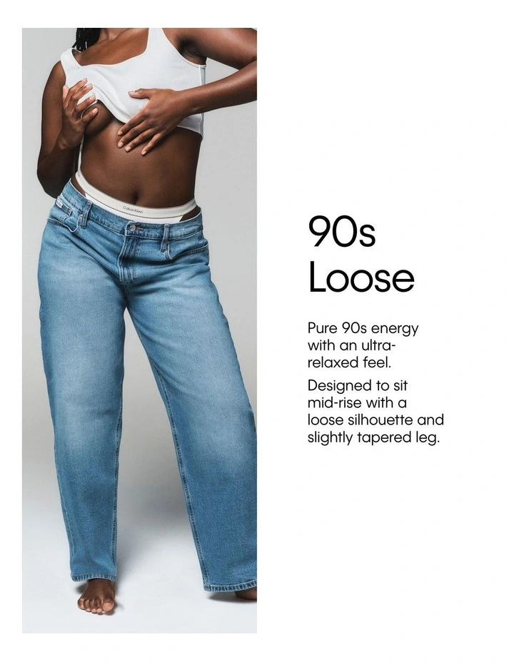 90's Loose Jeans in Denim Medium image 6