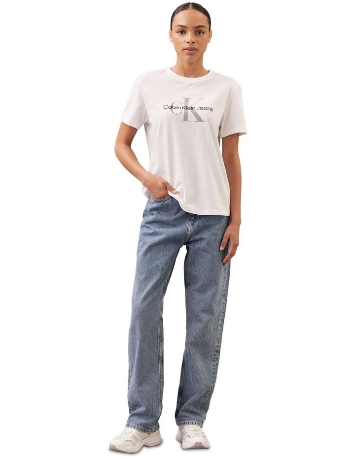 High Rise Straight Jeans in Denim Medium image 3