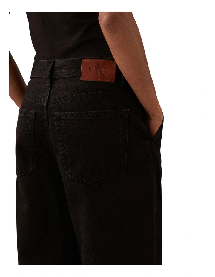 Trouser Barrel Pant in Soft Black image 4