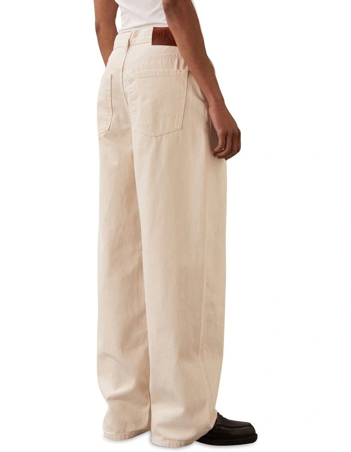Trouser Barrel Leg Jeans in Soft Bone image 2