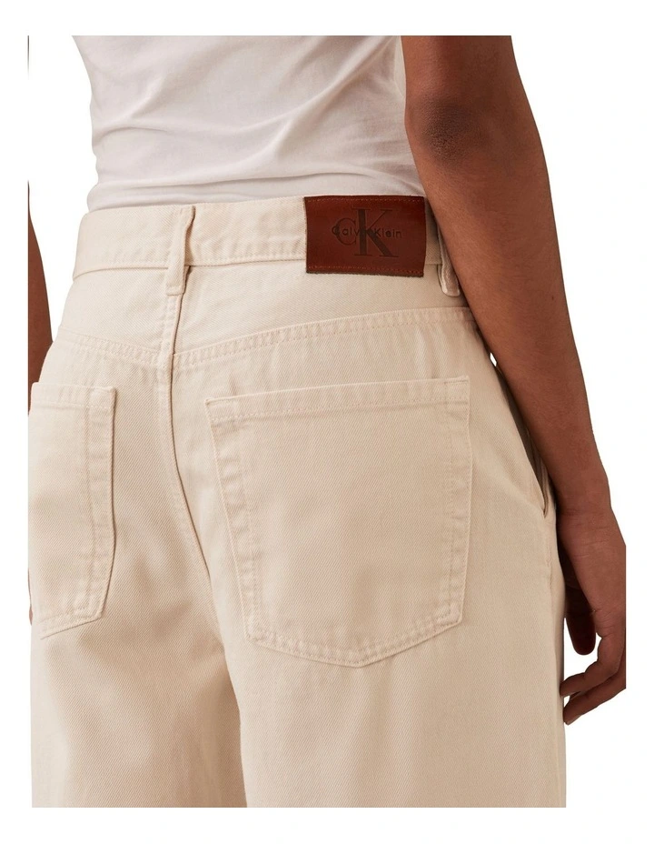Trouser Barrel Leg Jeans in Soft Bone image 4