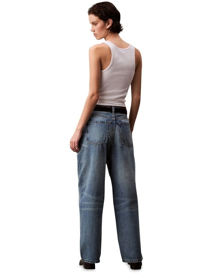 Trouser Barrel Jeans in Blue image 5