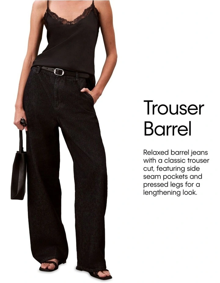 Trouser Barrel Jeans in Blue image 6