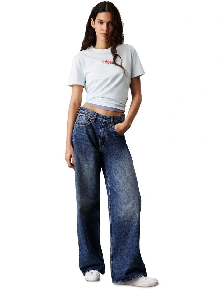 The Wide Leg Jeans in Tinted Horseshoe image 4
