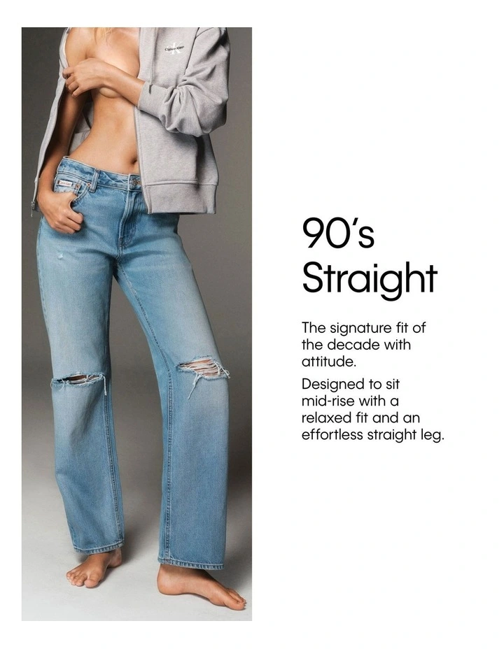Signature 90's Straight Jeans in Blue image 7