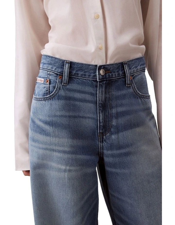 Low Rise Baggy Jeans in Grey image 3