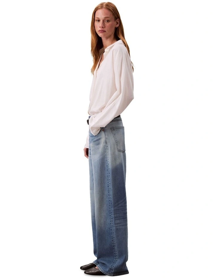 Low Rise Baggy Jeans in Grey image 4