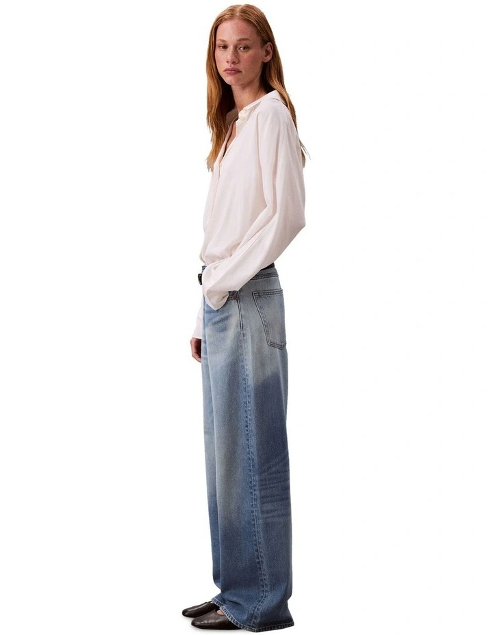 Low Rise Baggy Jeans in Grey image 4