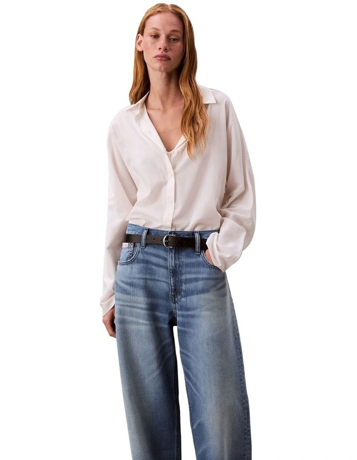 Low Rise Baggy Jeans in Grey image 6