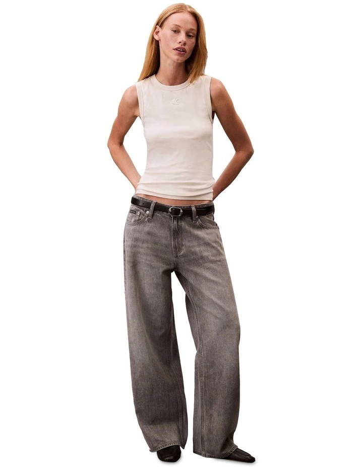Low Rise Baggy Jeans in Grey image 1