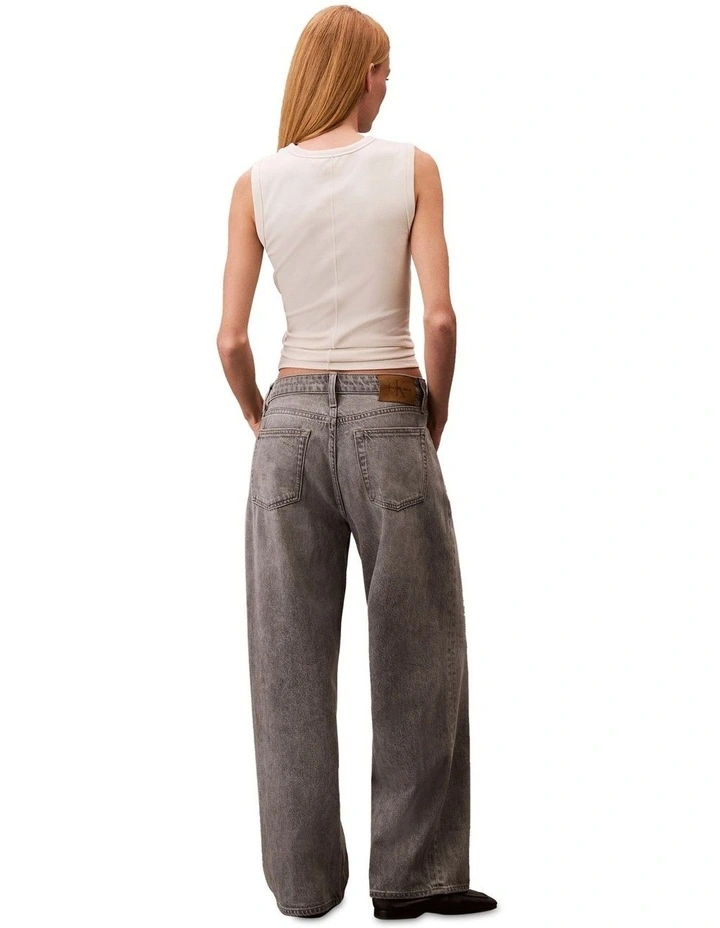 Low Rise Baggy Jeans in Grey image 2