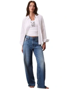 Low Rise Baggy Pant in Blue Stargaze