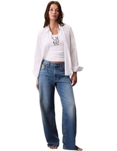 Low Rise Baggy Pant in Blue Stargaze
