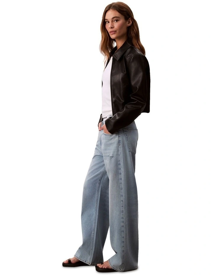 Low Rise Baggy Jeans in Blue image 3