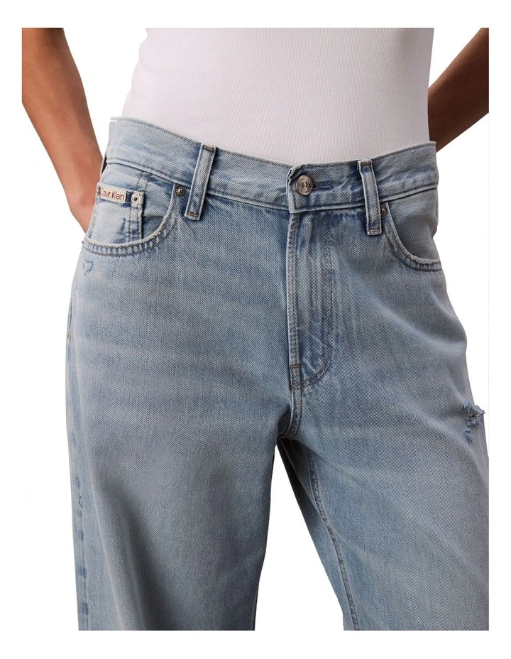 Low Rise Baggy Jeans in Blue image 4