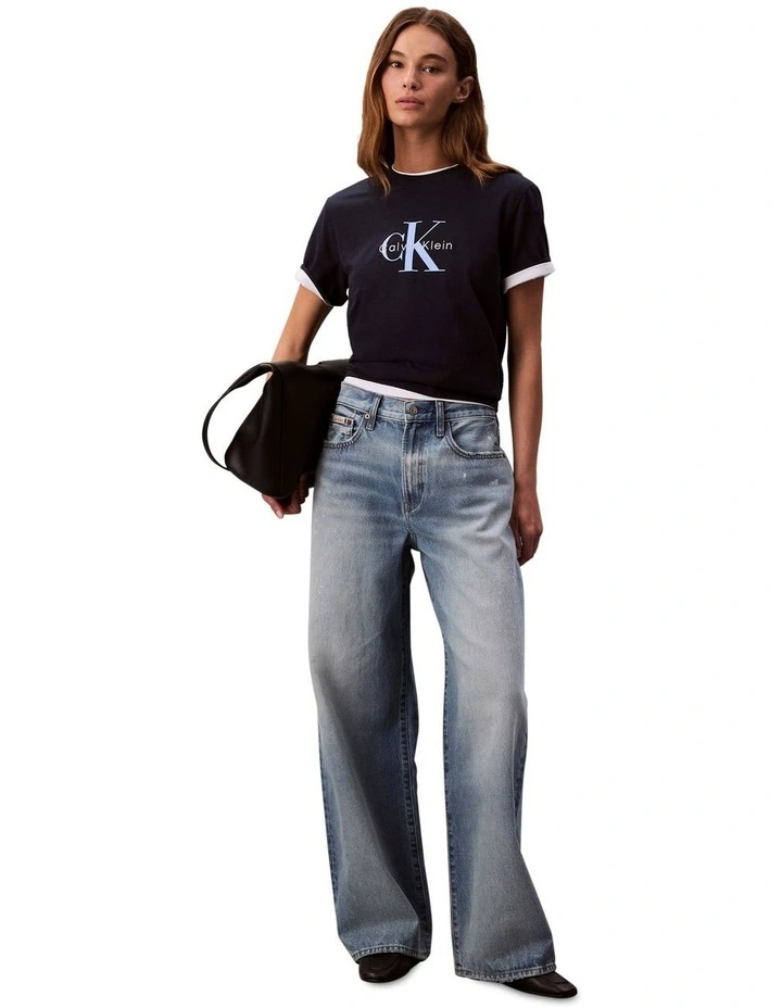 The Wide Leg Jeans in Rainy Blue image 1
