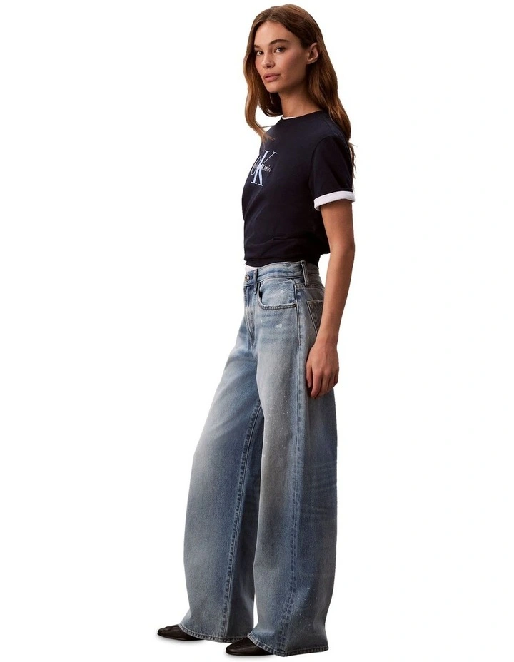 The Wide Leg Jeans in Rainy Blue image 3