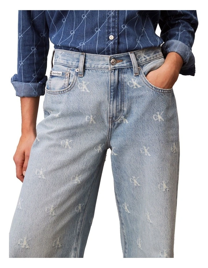 The Wide Leg Jeans in Distressed Indigo image 4