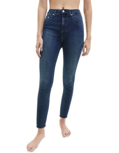 High Rise Super Skinny Ankle Jean Denim Dark