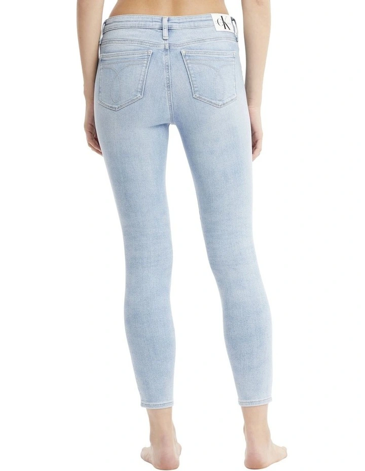 Mid Rise Skinny Jeans in Light Blue image 2