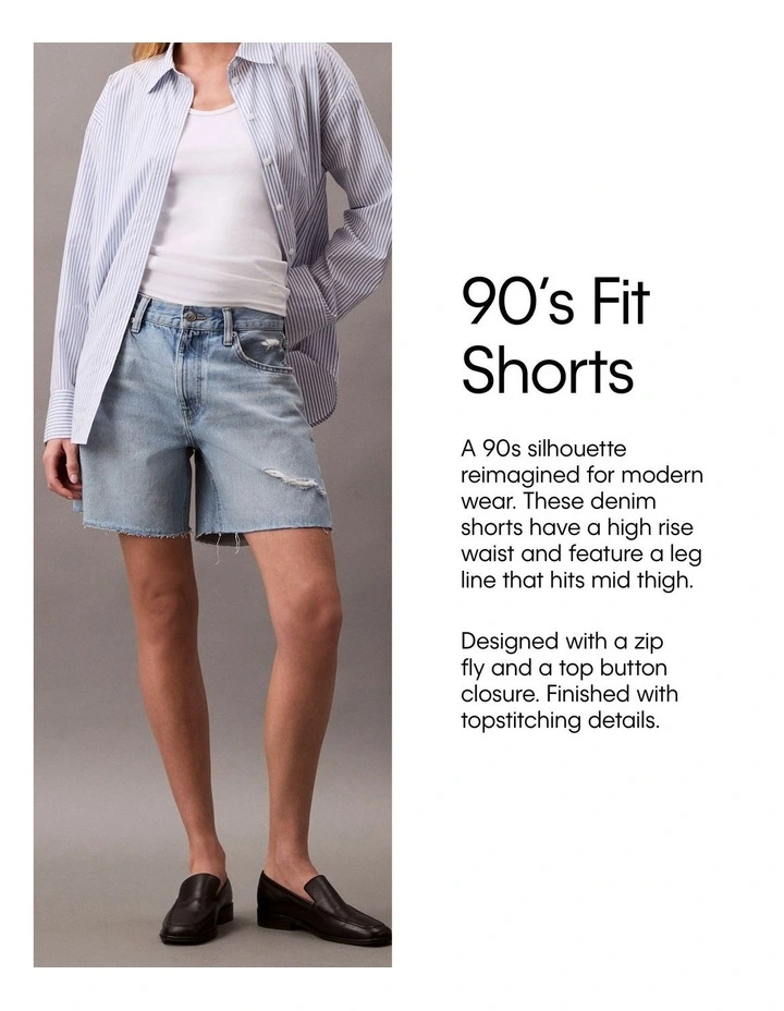 Signature 90S Fit Shorts in Blue image 6