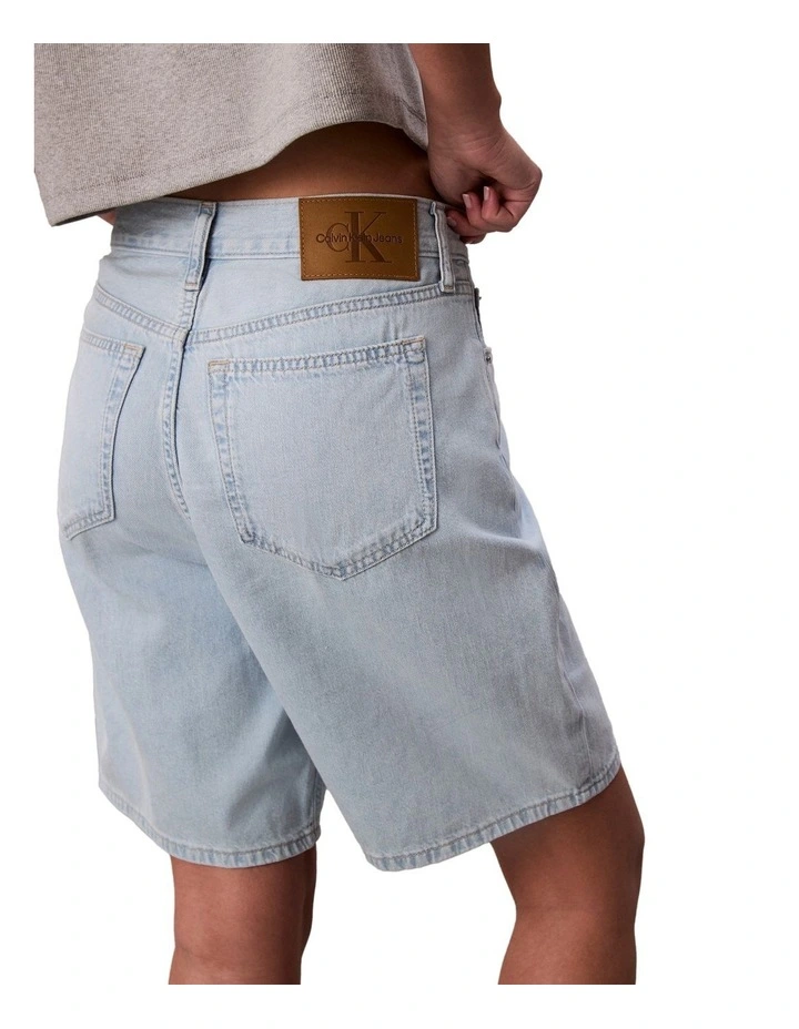 Linen Relaxed Shorts in Blue image 2